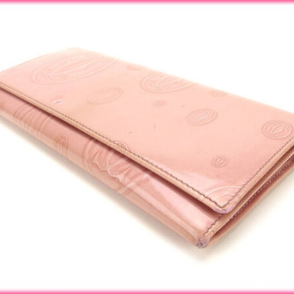 Cartier Wallet Purse Long Wallet Pink Woman Authentic Used Y2065 - Picture 3 of 6